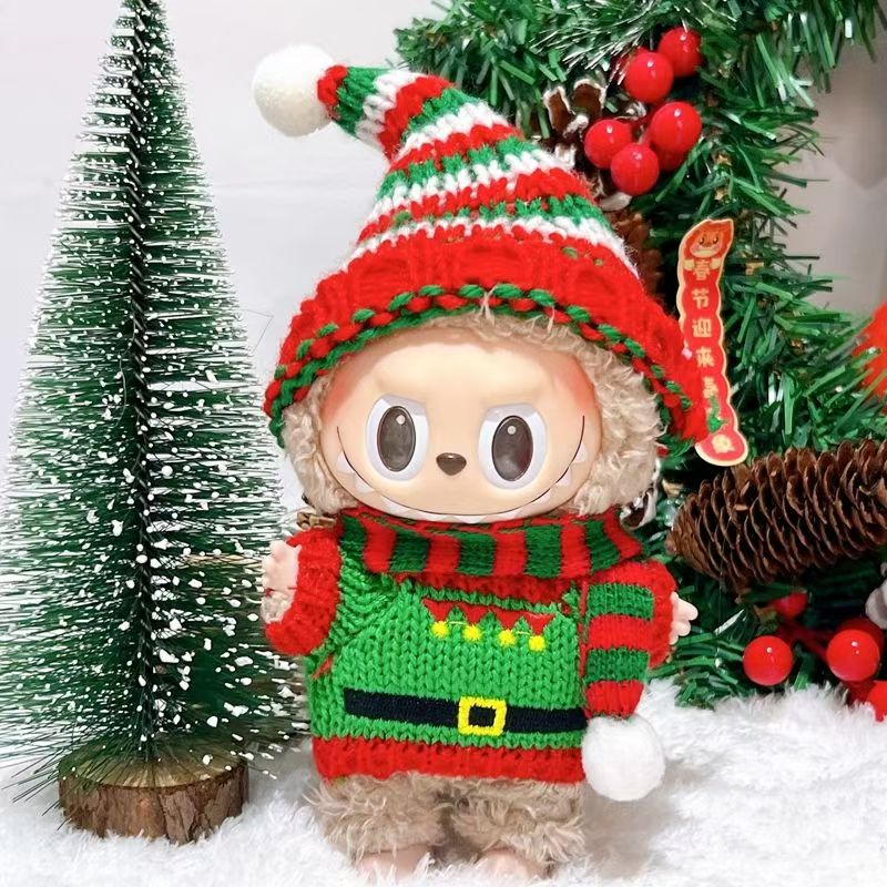 Labubu Christmas Doll Clothes - Adorable 1~3-Piece Set for 17cm Dolls