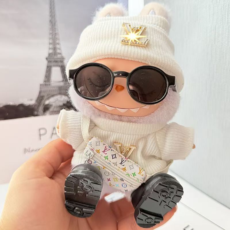 Clothes for Labubu(NO Doll) , Handcrafted Crochet 2~5-Piece Set for 17cm Doll