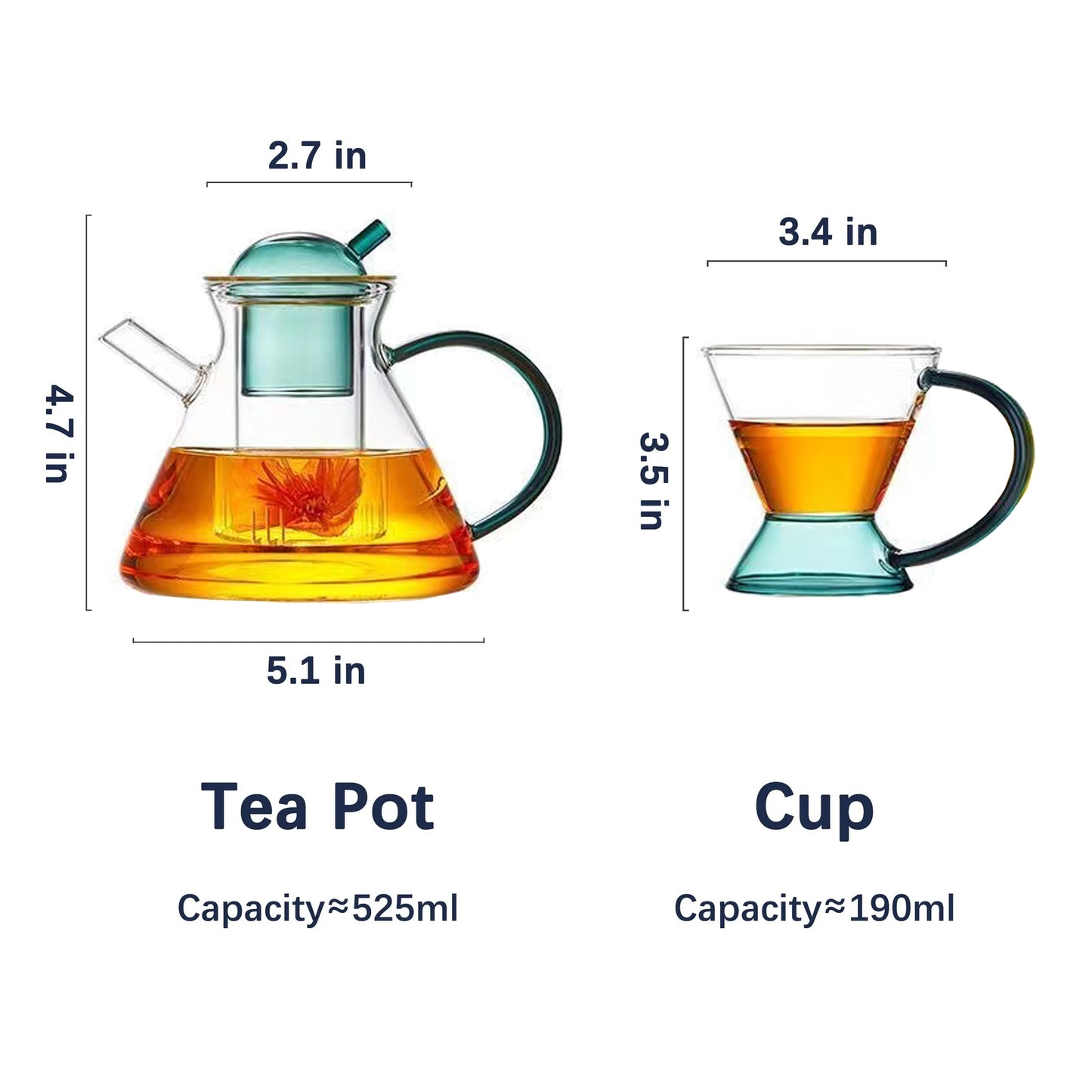 L'ÉPICÉA Glass Tea Pot Set