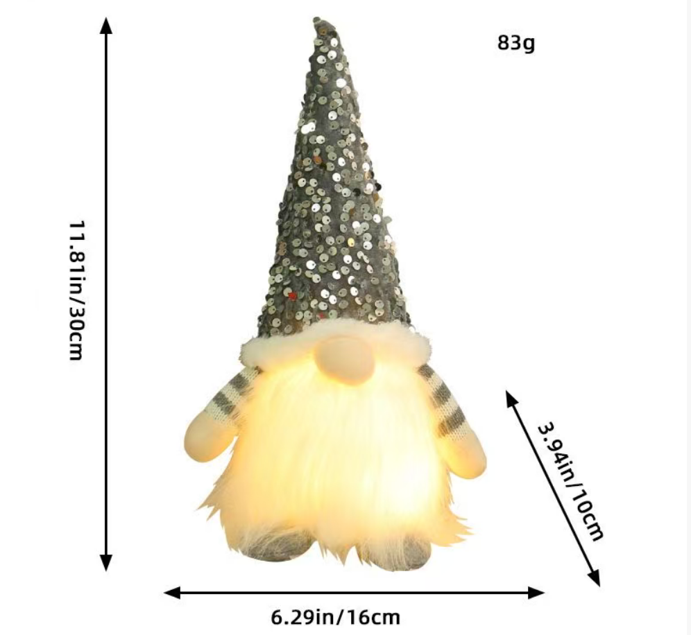 LED Rudolph Plush with Glitter Lights - Faceless Reindeer Christmas Decor