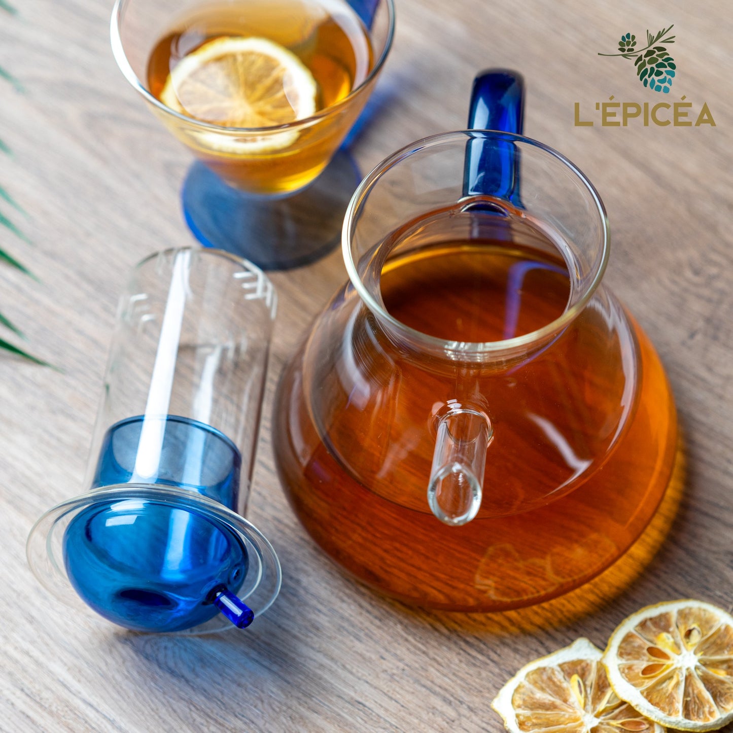 L'EPICEA Heat-Resistant Glass Teapot | Stovetop Safe | Vibrant Colors & Elegant Design | For Richer, Fuller Tea