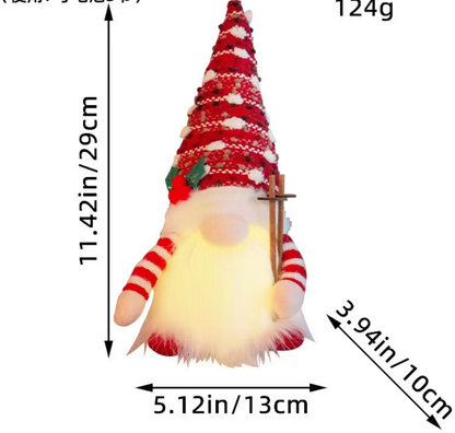 LED Rudolph Plush with Glitter Lights - Faceless Reindeer Christmas Decor