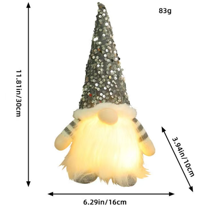 LED Rudolph Plush with Glitter Lights - Faceless Reindeer Christmas Decor