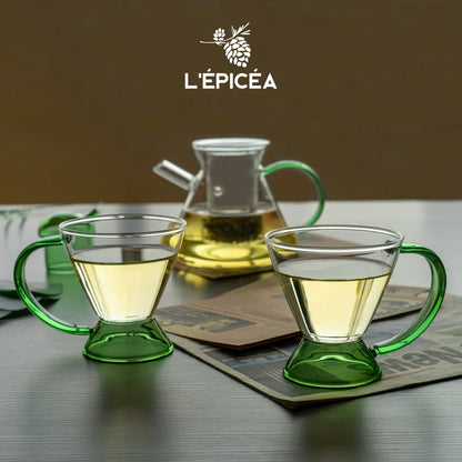 L'ÉPICÉA Glass Tea Pot Set, Tea Cup Set, Glass Tea Pot, Tea Kettle Set,Teapot,Tea Cup