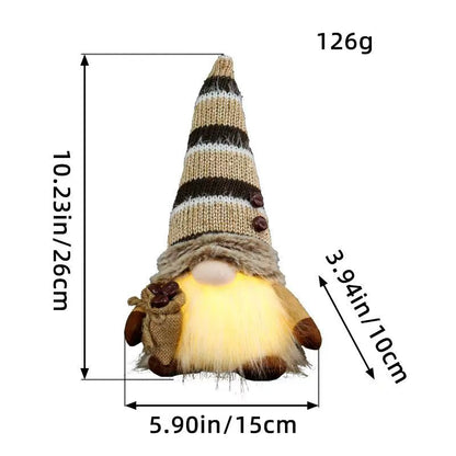 LED Rudolph Plush with Glitter Lights - Faceless Reindeer Christmas Decor