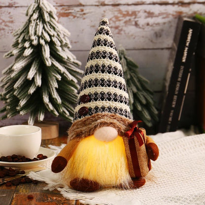 LED Rudolph Plush with Glitter Lights - Faceless Reindeer Christmas Decor