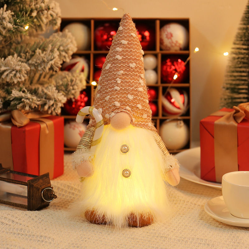 LED Rudolph Plush with Glitter Lights - Faceless Reindeer Christmas Decor