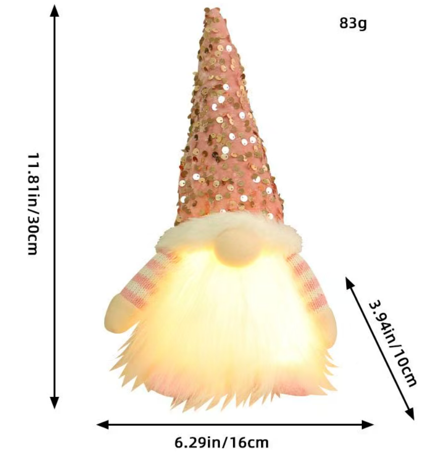 LED Rudolph Plush with Glitter Lights - Faceless Reindeer Christmas Decor