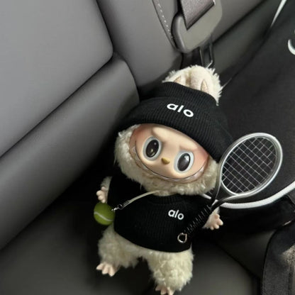 Super cute tennis sports set labubu waifu 17cm plush dolls(no doll)