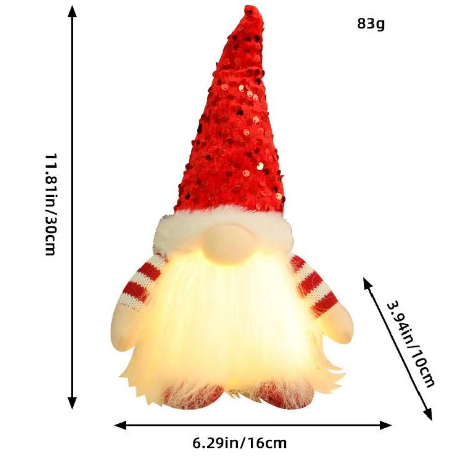 LED Rudolph Plush with Glitter Lights - Faceless Reindeer Christmas Decor