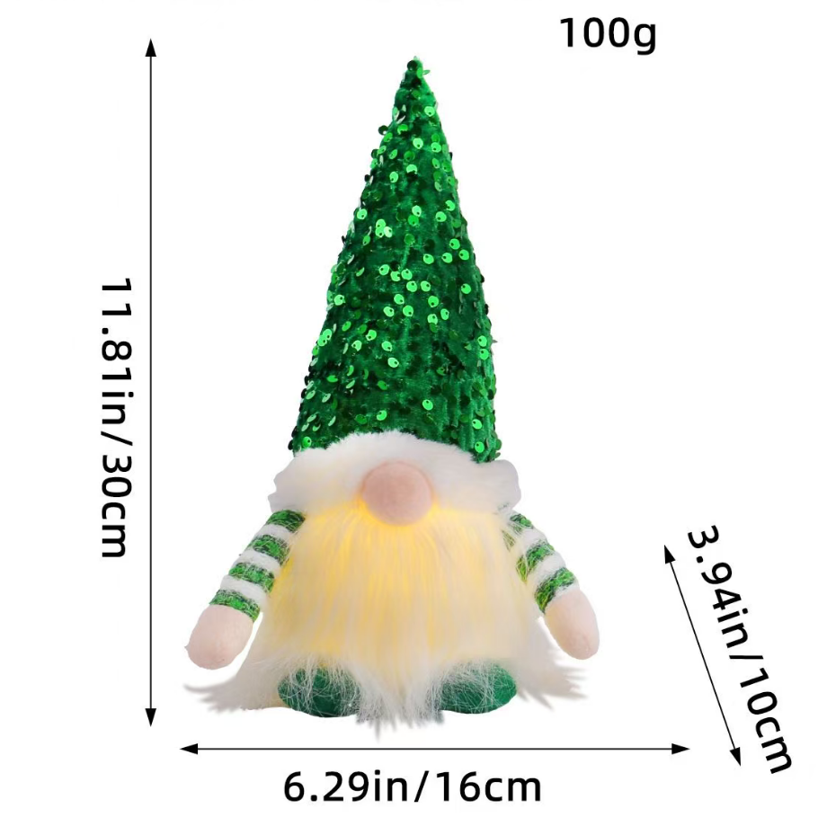 LED Rudolph Plush with Glitter Lights - Faceless Reindeer Christmas Decor