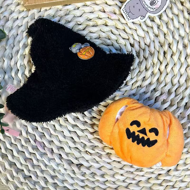 Labubu Halloween Spooky Outfits – Adorable Edition Costumes & Accessories, 3-Pack Pumpkin Witch Ghost, Fits 2.5–3" Plush, Cute Trick-or-Treat Dec