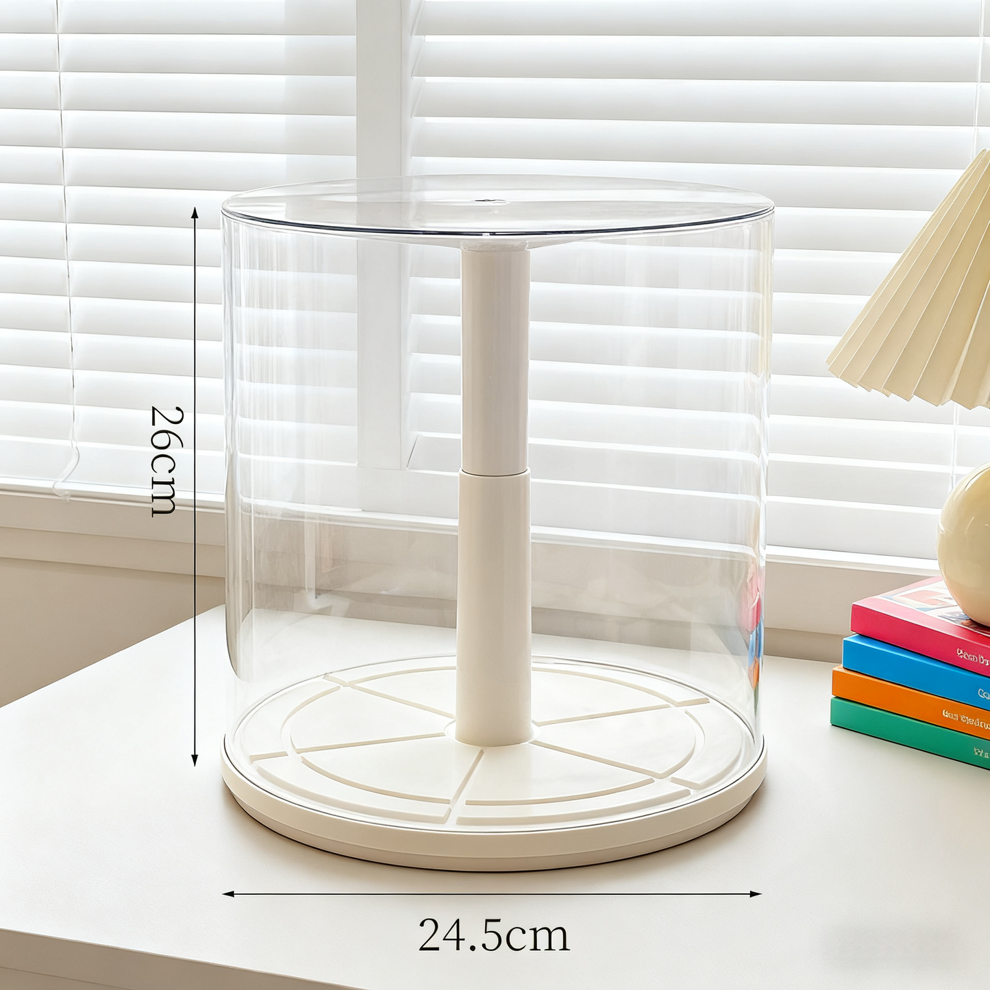 Labubu Display Case 360° Rotating Transparent PVC Doll Blind Box Storage & Display Cabinet