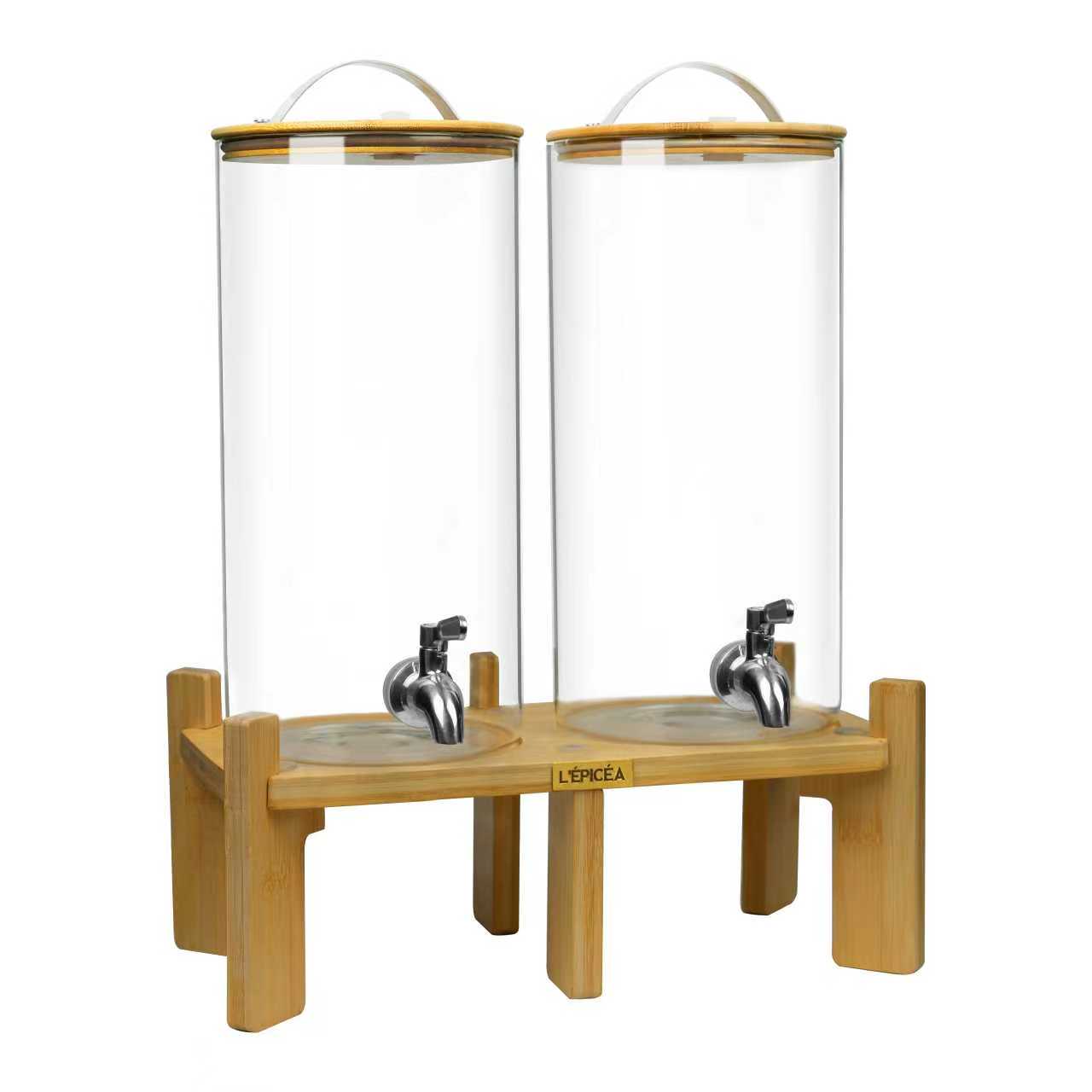 L'ÉPICÉA 2 Pack Drink Dispenser with Stand, 304 Stainless Faucet for Parties
